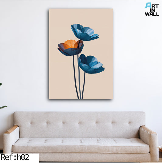 Tableau Fleur h50