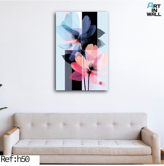 Tableau Fleur h50