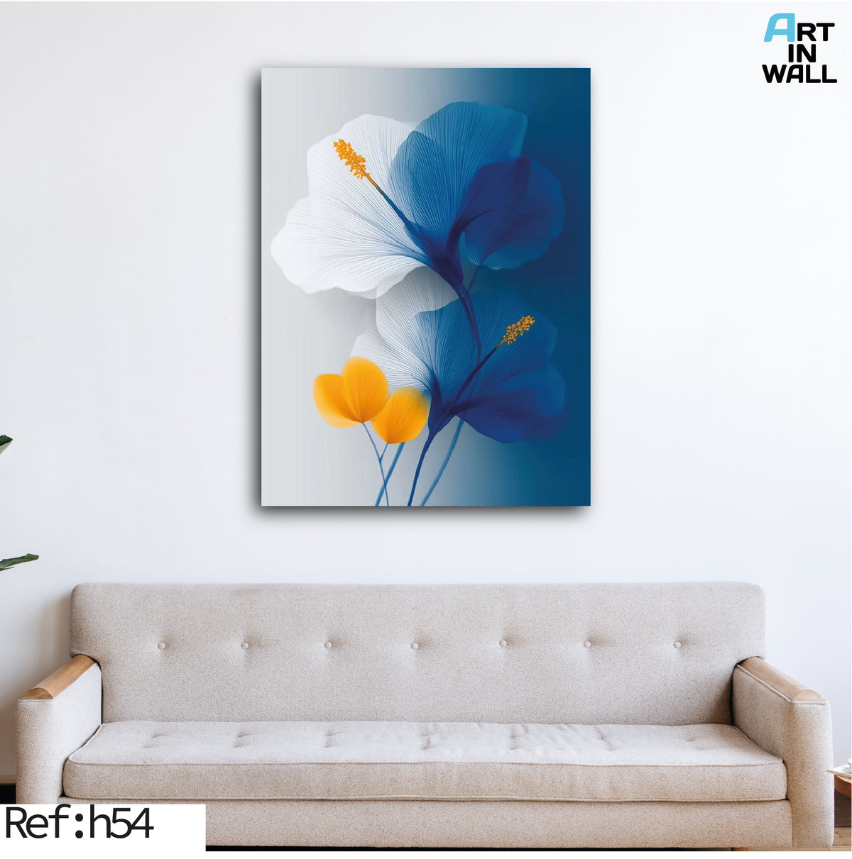 Tableau Fleur h54